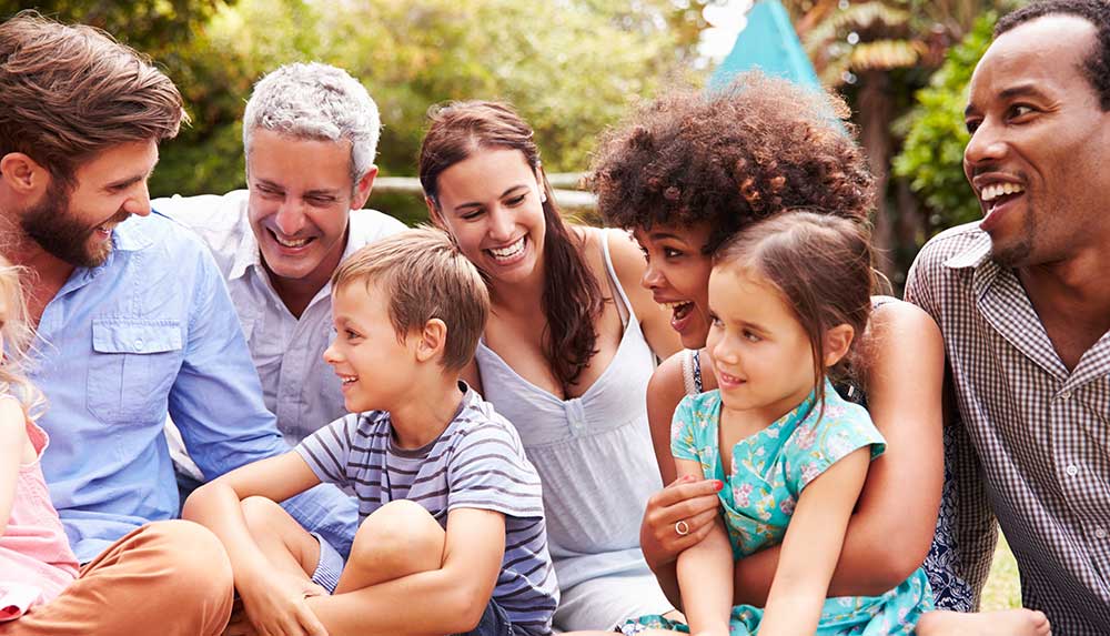 A family enjoying a picnic in the park.